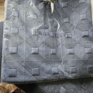 Teal Frontgate Euro Sham 20 X 20  Geometric Patterned Covers.  Unopened  Pair Of